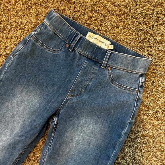 SOFT SURROUNDINGS Pull On Bootcut Jeans in Women's Size Petite XS - Picture 2 of 5